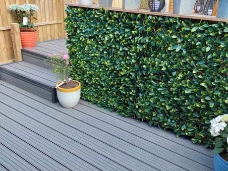 Dark blue decking