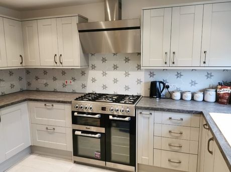 Kitchen design in black